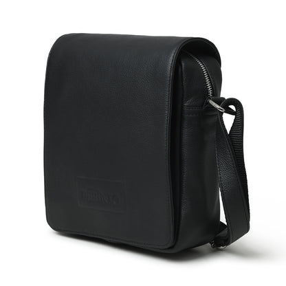 Perinto Leather Messenger Bag PUSB-6001 Black