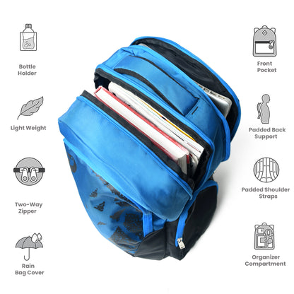 Perinto Free Fall School Bag PC1001 English Blue