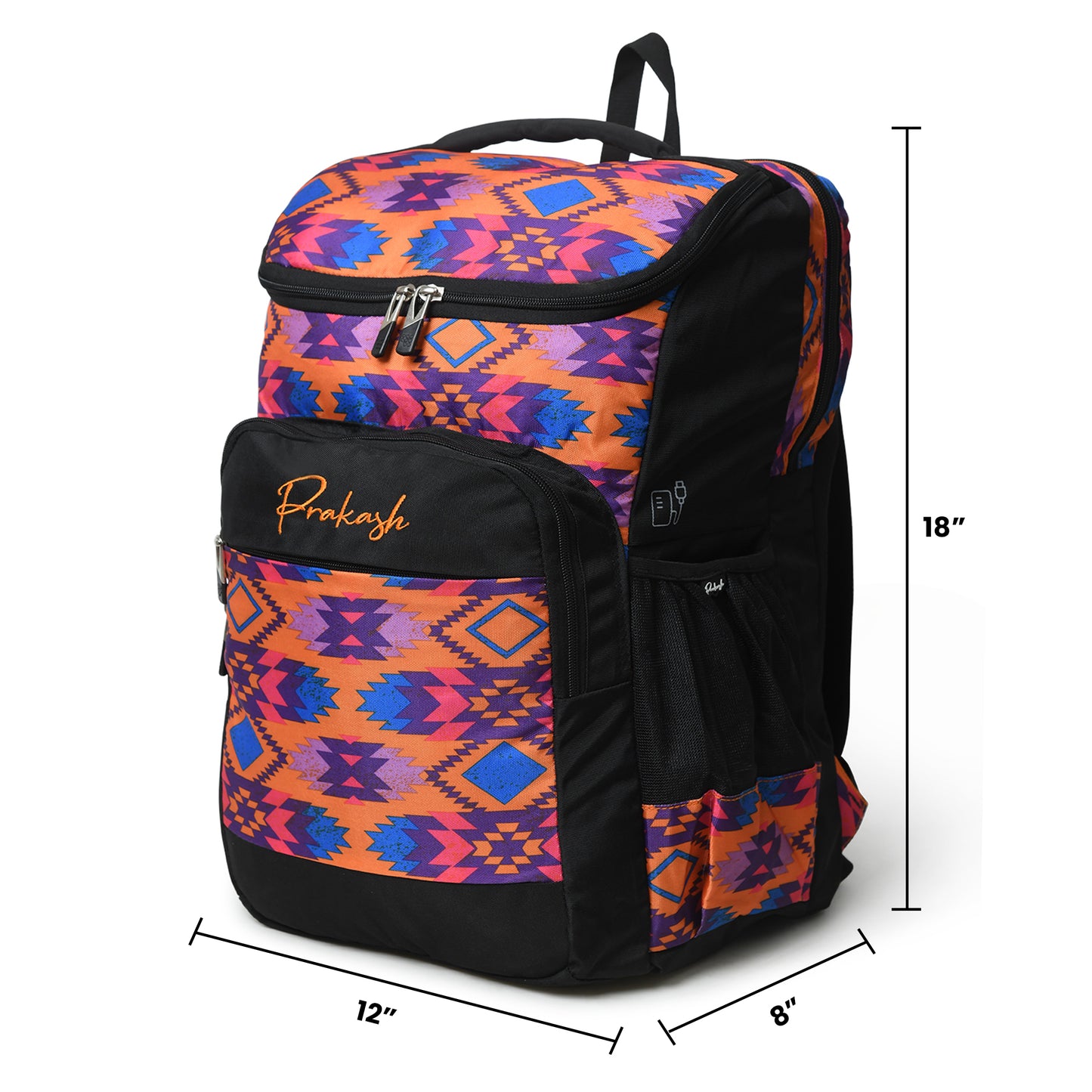 Prakash Tribal Laptop Backpack PLP-507 Orange