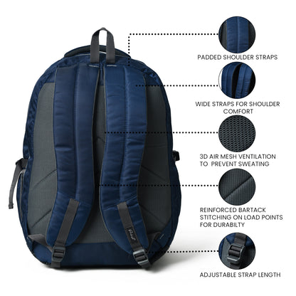 Prakash Laptop Backpack PLP-511 Navy Blue