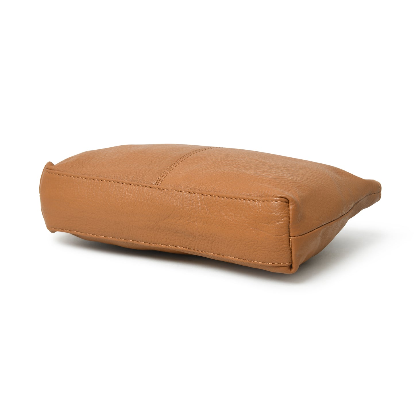 Perinto Leather vanity pouch unisex PUVP-4001 Tan