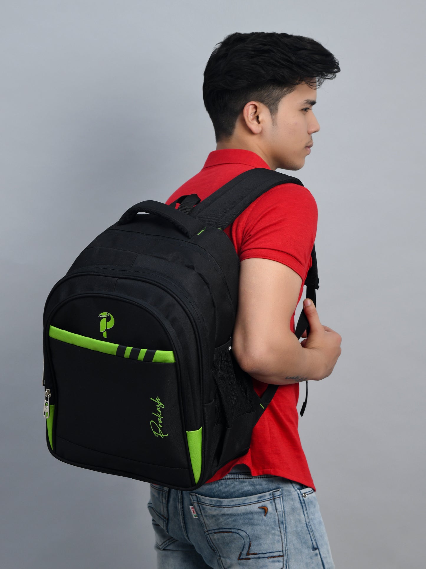 Tri-stripe Backpack PBP-116 Green