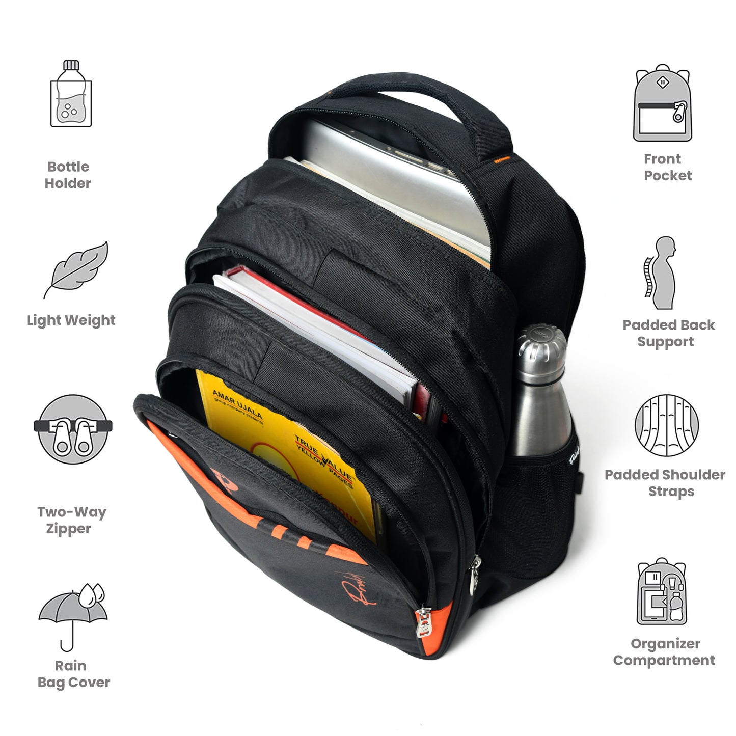 Tri-stripe Backpack PBP-116 Orange