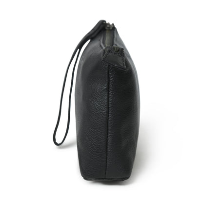 Perinto Leather vanity pouch unisex PUVP-4001 Black